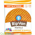 Rip Van Wafels Dutch Caramel & Vanilla 140kcal - holenderski stroopwafel 80% mniej cukru, smak karmelowo-waniliowym by Rip Van (rip-van-wafels-dutch-caramel-vanilla-140kcal-holenderski-stroopwafel-80-mniej-cukru-smak-karmelowo-waniliowym)