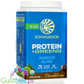 Sunwarrior Protein + Greens Warrior Blend, Chocolate 0,75kg - wegańska organiczna odżywka białkowa z MCT by Sunwarrior (sunwarrior-protein-greens-warrior-blend-chocolate-075kg-weganska-organiczna-odzywka-bialkowa-z-mct)