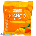 Opakowanie Guiltfree Frank & Oli Mango Chips, wegańska przekąska z suszonego mango bez dodatku cukru i glutenu.