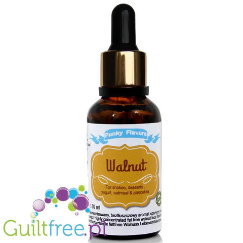 Funky Flavors Basic Walnut 30ml - Orzech Włoski - kropelki aromatyzujące bez cukru i słodzików by Funky Flavors (funky-flavors-walnut-30ml-orzech-wloski-aromat-bez-cukru-bez-tluszczu)
