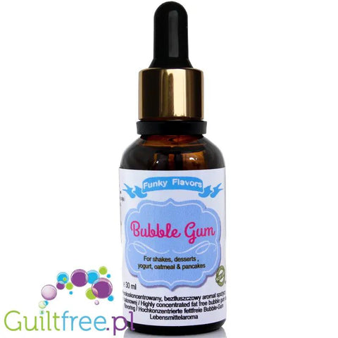 Funky Flavors Basic Bubble Gum 30ml - Guma balonowa - kropelki aromatyczne bez cukru, słodzików i kalorii by Funky Flavors (funky-flavors-bubble-gum-30ml-guma-balonowa-aromat-bez-cukru-bez-tluszczu)