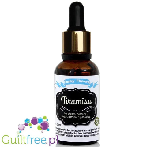 Funky Flavors Basic Tiramisu 30ml - kropelki aromatyzujące bez cukru, słodzików i kalorii by Funky Flavors (funky-flavors-tiramisu-30ml-aromat-bez-cukru-bez-tluszczu)