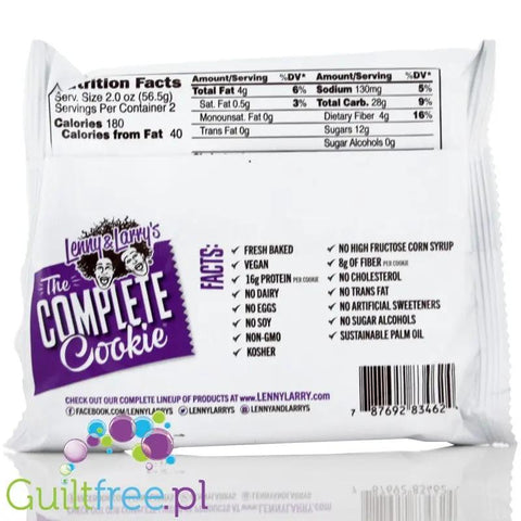 Lenny & Larry Complete Cookie, Oatmeal Raisin - Wegańskie Ciacho Proteinowe Owsiane z Rodzynkami by Lenny & Larry's (the-complete-cookie-oatmeal-raisin-weganskie-ciacho-proteinowe-owsiane-z-rodzynkami)