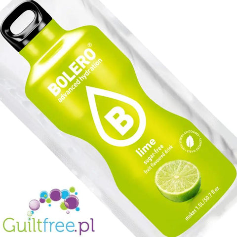 Bolero Drink Lime 9g - saszetka do napojów bez cukru ze stewią, Limonka by Bolero Drink (bolero-ze-stewia-limonka-1kcal-mix-na-15l)