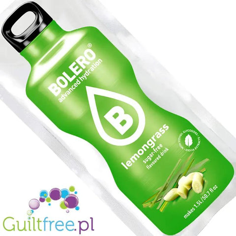 Bolero Drink Lemon Grass 9g - saszetka do napojów bez cukru ze stewią, Trawa Cytrynowa by Bolero Drink (bolero-ze-stewia-trawa-cytrynowa-1kcal-mix-na-15l)
