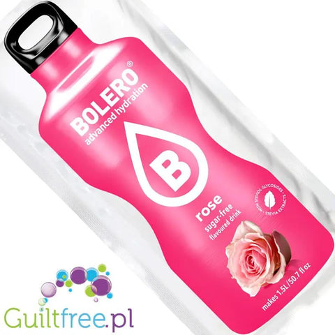 Bolero Drink Rose 9g - saszetka do napojów bez cukru ze stewią, Róża by Bolero Drink (bolero-ze-stewia-roza-1kcal-mix-na-15l)