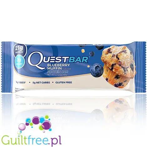 Quest Bar Blueberry Muffin - baton białkowy 21g białka, 14g błonnika by Quest Nutrition (quest-blueberry-muffin)