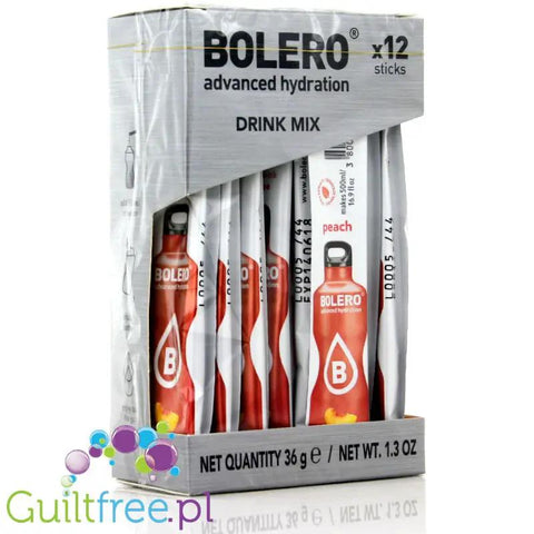 Bolero Sticks ze stewią, Brzoskwinia, 12 saszetek na 6L by Bolero Drink (bolero-sticks-ze-stewia-brzoskwinia-12-saszetek-na-6l)