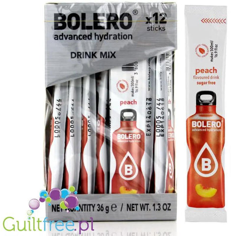 Bolero Sticks ze stewią, Brzoskwinia, 12 saszetek na 6L by Bolero Drink (bolero-sticks-ze-stewia-brzoskwinia-12-saszetek-na-6l)