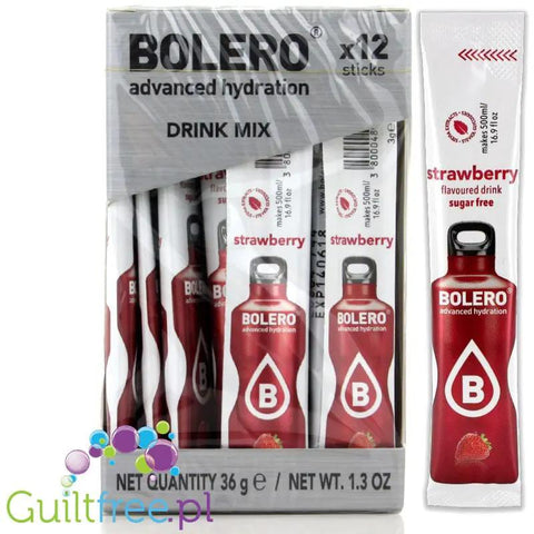 Bolero Sticks ze stewią, Truskawka, 12 saszetek na 6L by Bolero Drink (bolero-sticks-ze-stewia-truskawka-12-saszetek-na-6l)