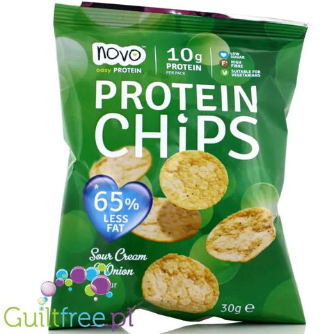 Novo Foods Protein Chips Sour Cream & Onion - Chipsy Proteinowe Śmietanka & Cebulka by Novo Easy Protein (Protein Bites) (novo-foods-chipsy-proteinowe-sour-cream-onion)