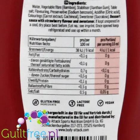 Body Attack syrop truskawkowy zero cukru 1kcal by Body Attack (body-attack-syrop-truskawkowy-zero-cukru-1kcal)