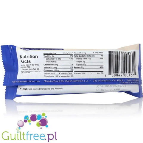 Quest Bar Blueberry Muffin pudełko x 12 batonów by Quest Nutrition (quest-blueberry-muffin-pudelko-x-12-batonow)
