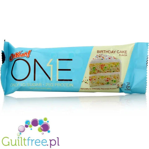 ONE Bar Birthday Cake - 1g cukru, 21g białka by ONE Bar (aka OhYeah! ISS Research)) (ohyeah-one-birthday-cake-1g-cukru-21g-bialka)