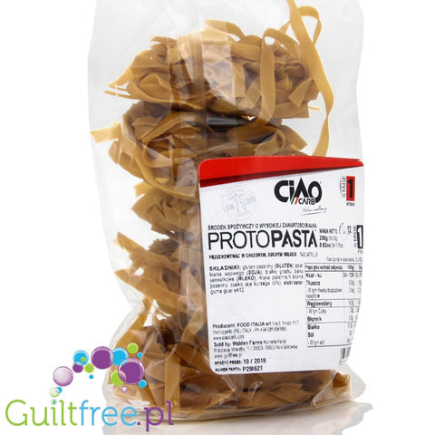 Ciao Carb ProtoPasta, Tagliatelle - makaron akaron proteinowy 60% białka Wstążki by Ciao Carb (protopasta-makaron-proteinowy-60-bialka-wstazki)
