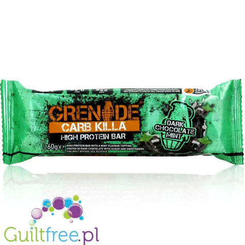 Grenade Carb Killa Dark Chocolate Mint - baton 23g białka, z ksylitolem, Czekolada & Mięta by Grenade Carb Killa (grenade-carb-killa-dark-chocolate-mint)
