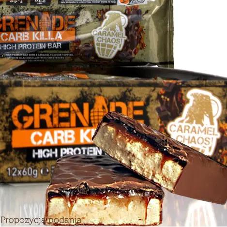 Grenade Carb Killa Caramel Chaos, 23g białka, proteinowy baton karmelowo-czekoladowy by Grenade Carb Killa (grenade-carb-killa-caramel-chaos)