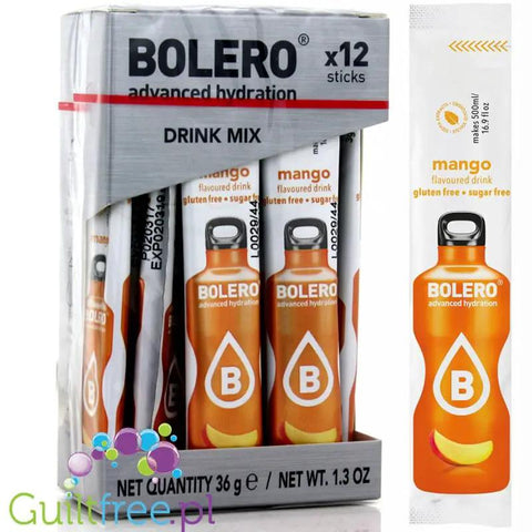 Bolero Sticks ze stewią, Mango, 12 saszetek na 6L by Bolero Drink (bolero-sticks-ze-stewia-mango-12-saszetek-na-6l)