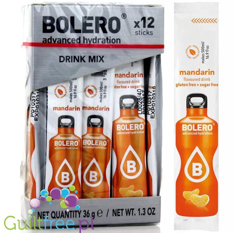 Bolero Sticks ze stewią, Mandarynka, 12 saszetek na 6L by Bolero Drink (bolero-sticks-ze-stewia-mandarynka-12-saszetek-na-6l)
