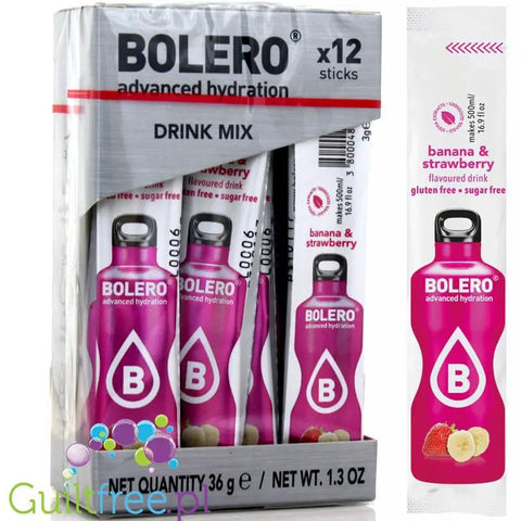 Bolero Sticks ze stewią, Banan & Truskawka, 12 saszetek na 6L by Bolero Drink (bolero-sticks-ze-stewia-bana-truskawka-12-saszetek-na-6l)