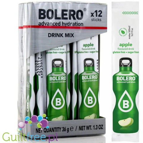 Bolero Sticks ze stewią, Jabłko, 12 saszetek na 6L by Bolero Drink (bolero-sticks-ze-stewia-jablko-12-saszetek-na-6l)