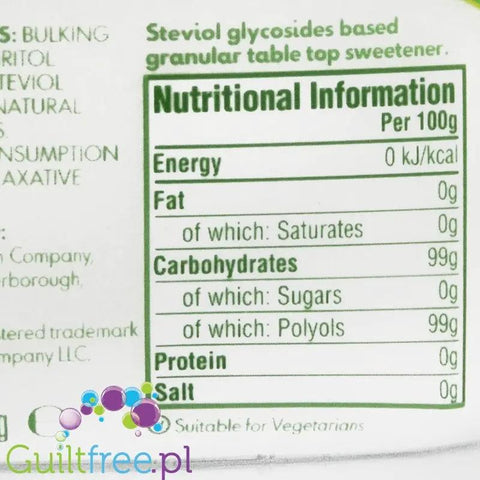 Truvia Stevia Leaf 270g UK - naturalny słodzik w kryształkach 0kcal ze stewią i erytrytolem by Truvia (truvia-crystals-sugar-free-sweetener)