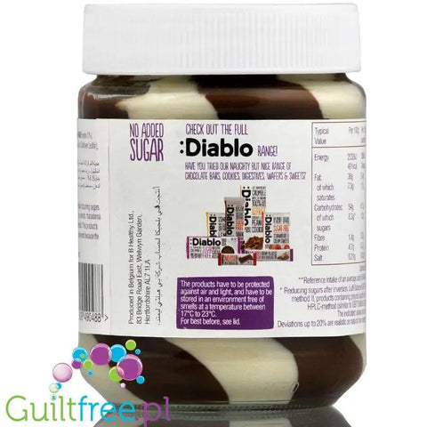 Diablo Duo Orzechy Laskowe & Biała Czekolada krem bez dodatku cukru by Diablo (diablo-duo-krem-bez-cukru-a-la-milky-way)