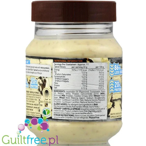 Grenade Carb Killa White Chocolate Cookie krem biała czekolada z WPC by Grenade Carb Killa (grenade-carb-killa-white-chocolate-cookie-krem)