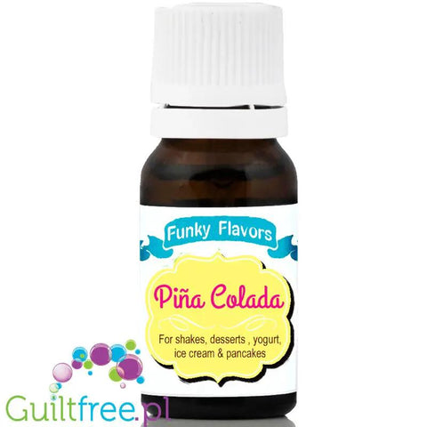 Funky Flavors Basic Piña Colada 10ml - kropelki aromatyzujące bez cukru, słodzików i kalorii by Funky Flavors (funky-flavors-pina-colada-aromat-bez-cukru-bez-tluszczu)