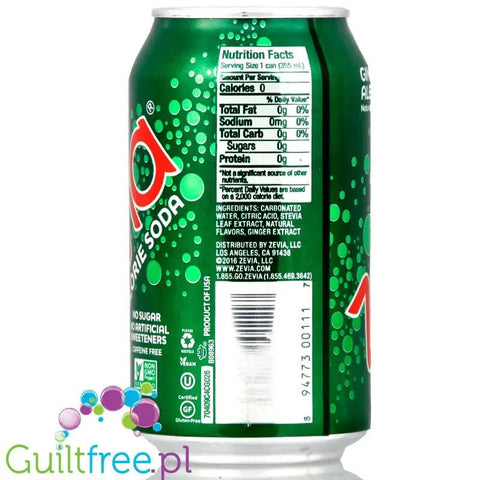 Zevia Ginger Ale - piwo imbirowe zero kcal ze stewią by Zevia (zevia-ginger-ale-napoj-gazowany-ze-stewia-i-erytrytolem)