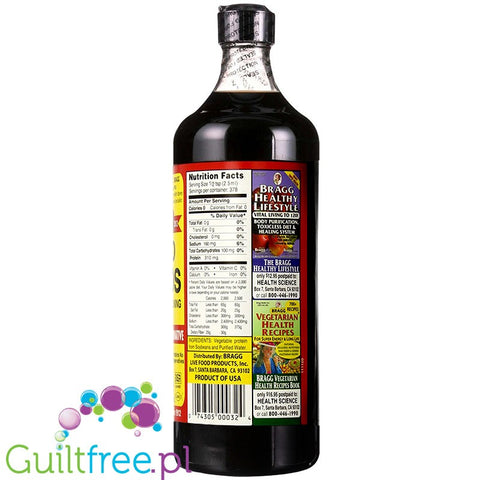 Bragg liquid aminos - alternatywa dla sosu sojowego, duża butelka 0,9L by Bragg (bragg-liquid-aminos-09l)
