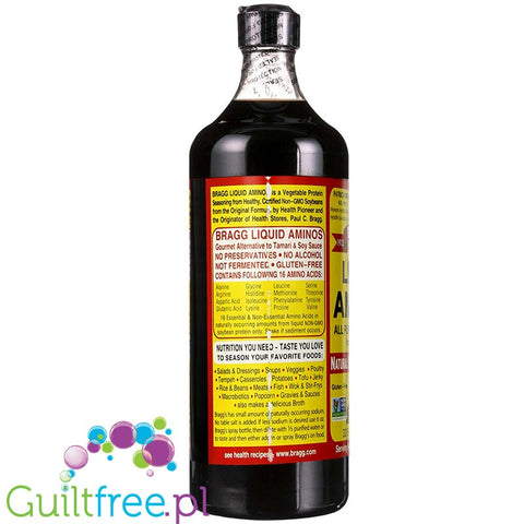 Bragg liquid aminos - alternatywa dla sosu sojowego, duża butelka 0,9L by Bragg (bragg-liquid-aminos-09l)