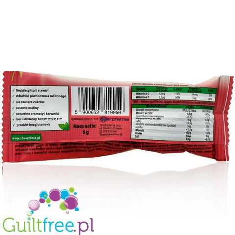 Mniam Lizak malinowy bez cukru, z ksylitolem i stewią by Starpharma (Mniam) (mniam-lizak-malinowy-bez-cukru-z-ksylitolem-i-stewia)