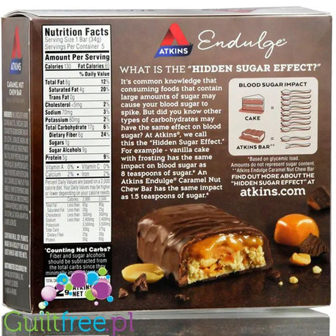 Atkins Endulge Caramel Nut Chew PUDEŁKO - baton orzechowo-karmelowy w czekoladzie, niskie IG, 2g węglowodanów by Atkins (atkins-baton-orzechowo-karmelowy-w-czekoladzie-niskie-ig-2g-weglowodanow-pudelko)