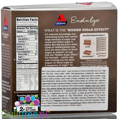 Atkins Endulge Pecan Caramel Clusters -orzechy pekan & karmel w czekoladzie PUDEŁKO by Atkins (atkins-orzechy-pekan-karmel-w-czekoladzie-pudelko)