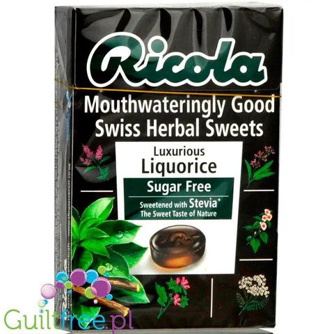 Ricola Liquorice - ziołowe cukierki lukrecjowe bez cukru ze stewią by Ricola (ricola-cukierki-lukrecja-stewia-bez-cukru)