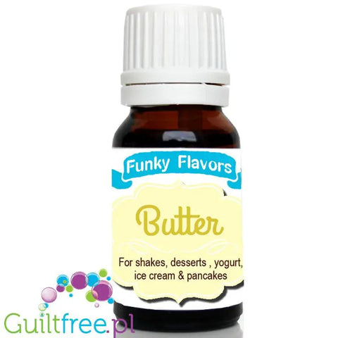 Funky Flavors Basic Butter 10ml - wegańskie kropelki o aromacie masła, bez tłuszczu i kalorii by Funky Flavors (funky-flavors-butter-aromat-maslany-bez-cukru-i-bez-tluszczu)