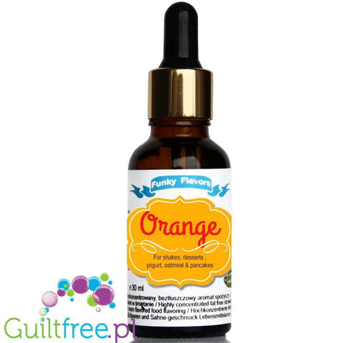 Funky Flavors Basic Orange 30ml - kropelki aromatyczne do jedzenia i picia, bez cukru i słodzików by Funky Flavors (funky-flavors-orange-aromat-pomaranczowy)