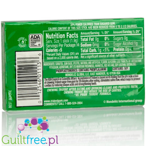 Trident Gum Watermelon guma do żucia bez cukru, z ksylitolem, arbuzowa by Trident (trident-gum-watermelon-guma-do-zucia-bez-cukru)