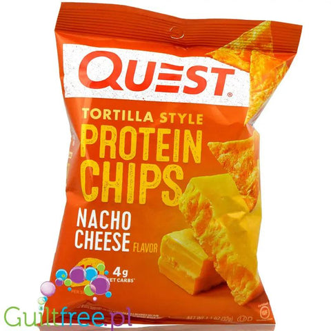 Quest Tortilla Chips, Nacho Cheese - chipsy proteinowe 18g białka, Ser & Pomidor by Quest Nutrition (quest-tortilla-chips-nacho)