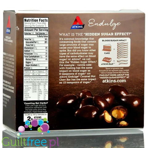Atkins Endulge Chocolate Covered Almonds -migdały w czekoladzie bez cukru PUDEŁKO by Atkins (atkins-migdaly-w-czekoladzie-bez-cukru-pudelko)