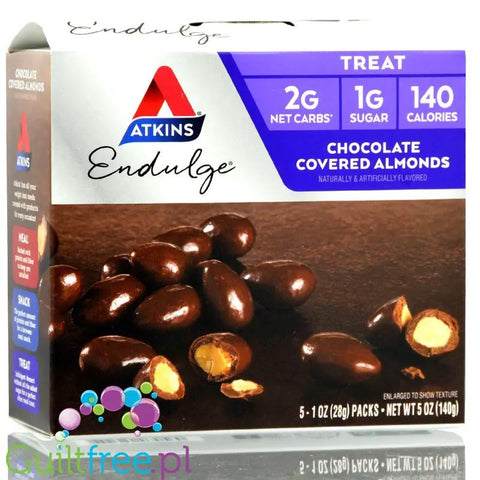 Atkins Endulge Chocolate Covered Almonds -migdały w czekoladzie bez cukru PUDEŁKO by Atkins (atkins-migdaly-w-czekoladzie-bez-cukru-pudelko)