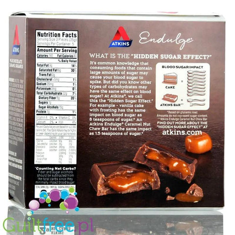 Atkins Endulge Squares, czekoladki z masą karmelową PUDEŁKO by Atkins (endulge-squares-milk-chocolate-caramel-pudelko)