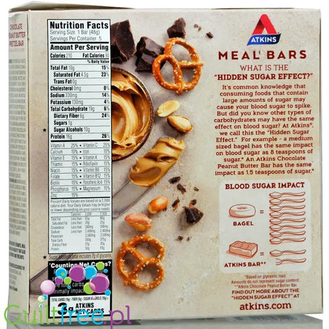 Atkins Meal Chocolate Peanut Butter Pretzel baton proteinowy 16g białka (Czekolada, Masło Orzechowe & Precelki) by Atkins (atkins-meal-chocolate-peanut-butter-pretzel)