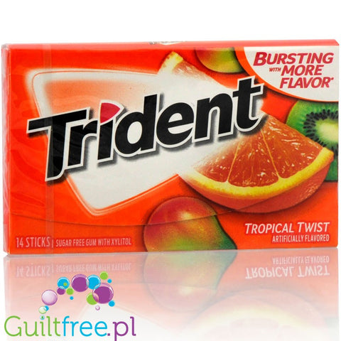 Trident Tropical Twist guma do żucia bez cukru, z ksylitolem, Mango, Kiwi & Pomarańcza by Trident (trident-tropical-twist)