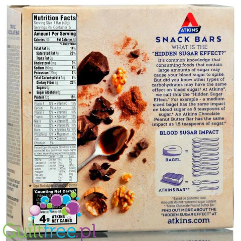 Atkins Snack Triple Chocolate - baton Potrójna Czekolada, baton 12g białka, 4g węglowodanów by Atkins (atkins-snack-potrojna-czekolada-baton-12g-bialka-4g-weglowodanow)