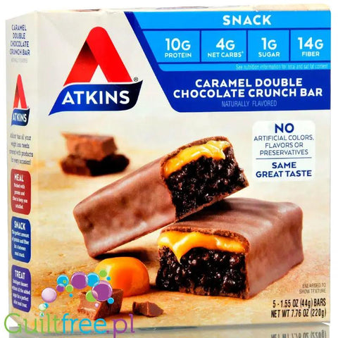 Atkins Snack Caramel Double Chocolate Crunch -Karmel & Mleczna Czekolada, baton białkowy by Atkins (atkins-snack-karmel-mleczna-czekolada-9g-bialka)