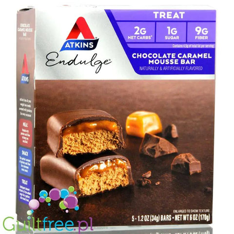Atkins Endulge Chocolate Caramel Mousse - baton czekoladowy z musem karmelowym, niskie IG, 2g węglowodanów by Atkins (atkins-baton-czekoladowy-z-musem-karmelowym-niskie-ig-2g-weglowodanow)