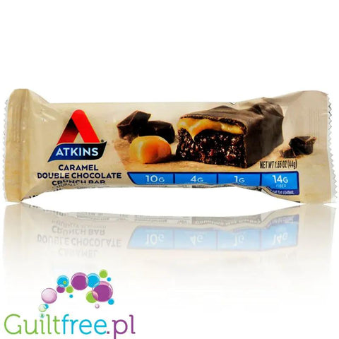 Atkins Snack Caramel Double Chocolate Crunch PUDEŁKO x 5 batonów by Atkins (atkins-snack-pudelko-karmel-mleczna-czekolada-9g-bialka-11g-blonnika)