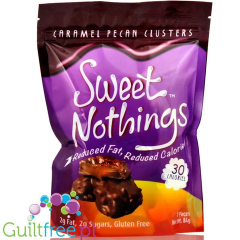 Healthsmart Sweet Nothings Chocolite Caramel Pecan Clusters - niskotłuszczowe czekoladki karmelowe z pekanami by HealthSmart Foods (healthsmart-sweet-nothings-candy-caramel-pecan-clusters)
